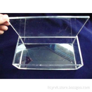 Crystal Acrylic Storage Boxes , Clear Perspex Jewelry Displ